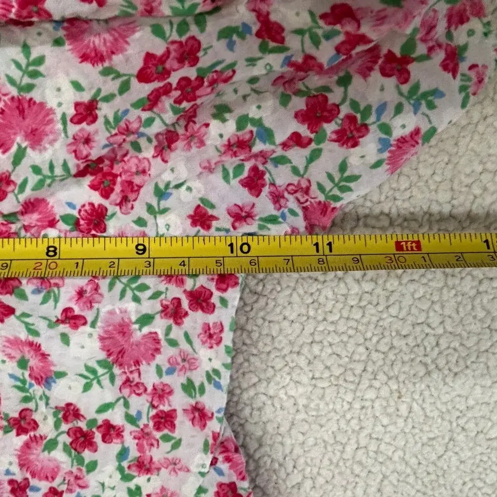Vintage Ralph Lauren Dress Girls Baby 18M Pink Floral Ruffle Tiered Cotton